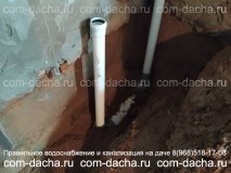 Прокладка подземной канализации на даче