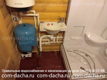 Монтаж автоматического водопровода в бане
